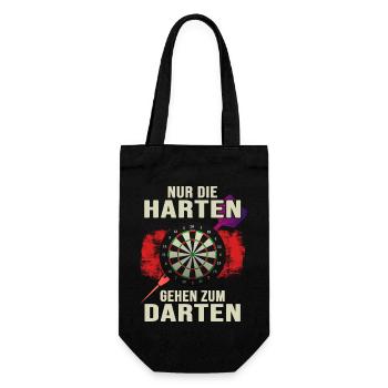 Dart Dartspieler Dartpfeil darten Dartscheibe - Geschenkbeutel für Flaschen - Schwarz - Vorne