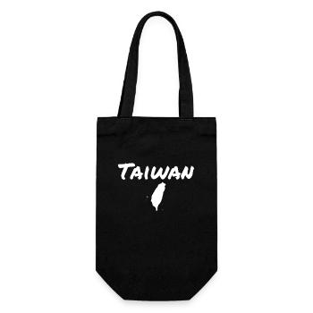 Taiwan Karte Taiwanische Taiwaner - Geschenkbeutel für Flaschen - Schwarz - Vorne