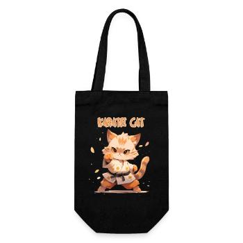 Drôle de Karaté Chat MMA Kawaii Arts Martiaux - Sac à bouteille - noir - Devant