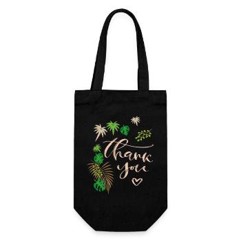 Thank you, thank you - Gift Bag for Bottles - black - Front