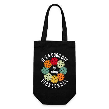 Pickleball, It's A Good Day To Play Pickleball - Gift Bag for Bottles - black - Front