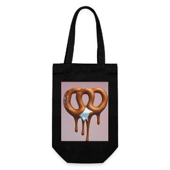 Schmelzende Eisbrezel - Geschenkbeutel für Flaschen - Schwarz - Vorne