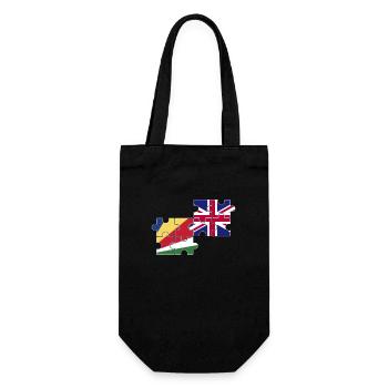 Seychelles UK Flag British Seychelles - Gift Bag for Bottles - black - Front