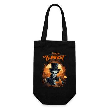 Drink Or Treat Funny Happy Halloween Monster - Gift Bag for Bottles - black - Front