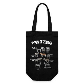 Types Of Zebra, Zebra Breeds List Animal Lover - Gift Bag for Bottles - black - Front