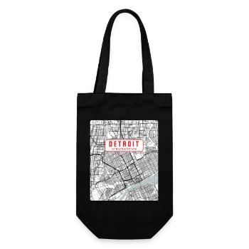Detroit - Carrés Noirs et Blancs Minimalistes Modernes - Sac à bouteille - noir - Devant