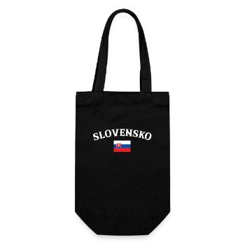 Slovensko Slowakische Flagge Slowake - Geschenkbeutel für Flaschen - Schwarz - Vorne
