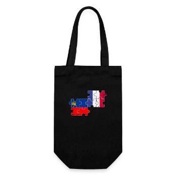 Liechtenstein France Vintage Flag - Gift Bag for Bottles - black - Front