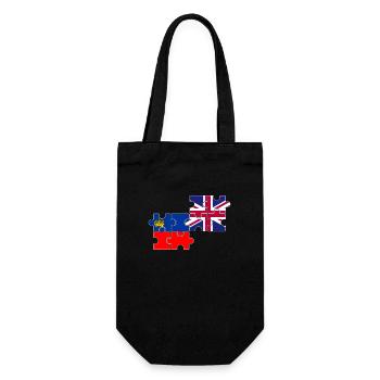 Liechtenstein UK Flagge Britisch Liechtensteiner - Geschenkbeutel für Flaschen - Schwarz - Vorne