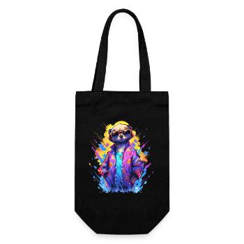 Cool Meerkat Sarfari Africa Lover - Gift Bag for Bottles - black - Front