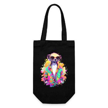 Cool Meerkat Sarfari Africa Lover - Gift Bag for Bottles - black - Front