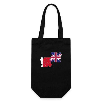 Dubai UK Flag Britischer Dubaier - Geschenkbeutel für Flaschen - Schwarz - Vorne