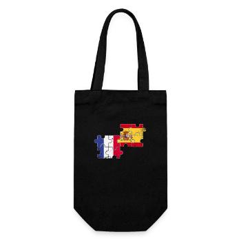 France Spain Vintage Flag French - Gift Bag for Bottles - black - Front
