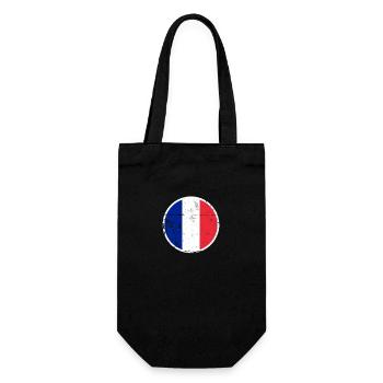 France Vintage French Flag French - Gift Bag for Bottles - black - Front