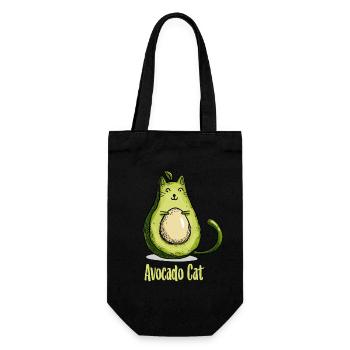 Avocat chat chats cadeau végétarien - Sac à bouteille - noir - Devant