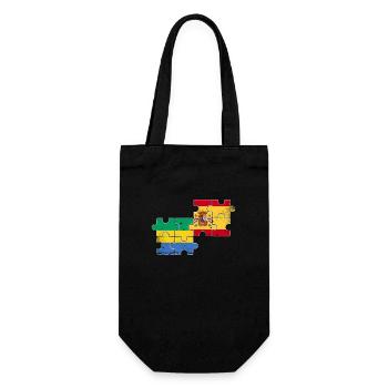 Gabon Spain Vintage Flag Spanish Gabonese - Gift Bag for Bottles - black - Front