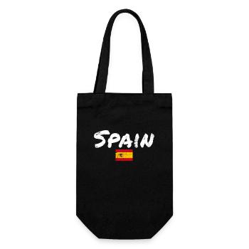 Spain Vintage Spanien Spanische Flagge Spanier - Geschenkbeutel für Flaschen - Schwarz - Vorne