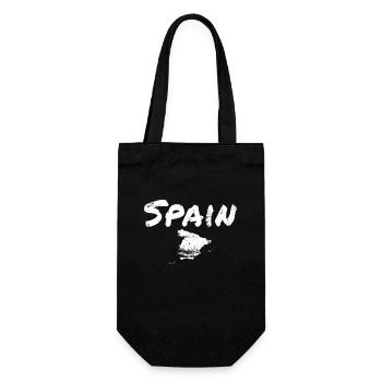 Spain Vintage Spain Map Spanish Spaniards - Gift Bag for Bottles - black - Front