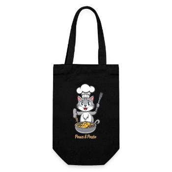 Pattes et pâtes drôles de chats dictons d’animaux - Sac à bouteille - noir - Devant