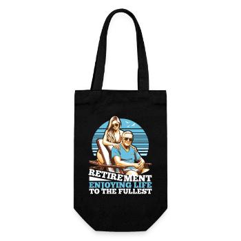Retirement Life Enjoy Gift - Gift Bag for Bottles - black - Front