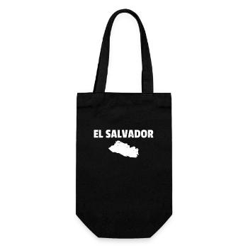 El Salvador Map Salvadoran Salvadorans - Gift Bag for Bottles - black - Front