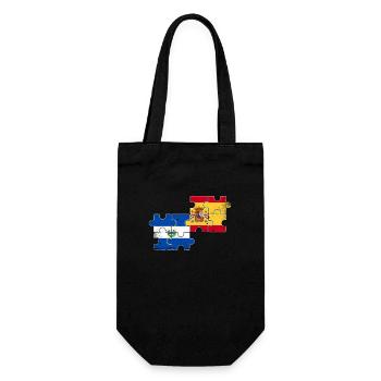 El Salvador Spain Vintage Flag Salvadoran - Gift Bag for Bottles - black - Front