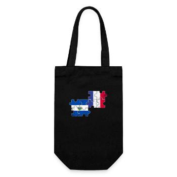 El Salvador France Vintage drapeau - Sac à bouteille - noir - Devant