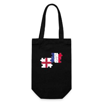 Angleterre France Drapeau Français Anglais - Sac à bouteille - noir - Devant