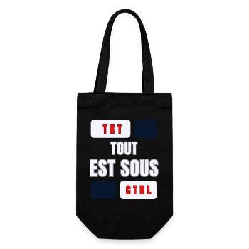 EVERYTHING UNDER CONTROL - Gift Bag for Bottles - black - Front
