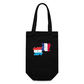 Luxembourg France Drapeau Français Luxembourgeois - Sac à bouteille - noir - Devant