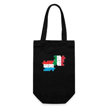 Luxembourg Italie Drapeau Italien Luxembourgeois - Sac à bouteille - noir - Devant
