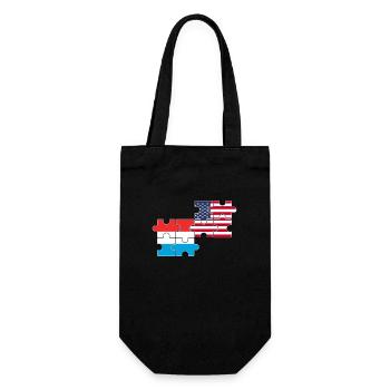 Luxembourg USA Flag Luxembourgeois américain - Sac à bouteille - noir - Devant