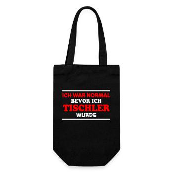 Tischler Spruch Beruf Lustiges Tischler Geschenk - Geschenkbeutel für Flaschen - Schwarz - Vorne