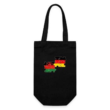 Malawi Allemagne Vintage drapeau allemand Malawi - Sac à bouteille - noir - Devant