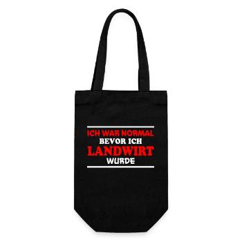 Landwirt Spruch Traktor Lustiges Landwirt Geschenk - Geschenkbeutel für Flaschen - Schwarz - Vorne