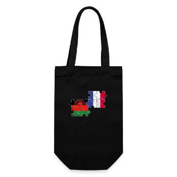 Malawi France Vintage drapeau Français - Sac à bouteille - noir - Devant
