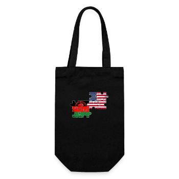 Malawi USA Vintage Flag American Malawian - Gift Bag for Bottles - black - Front
