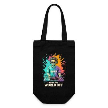 DJ Music On World Off Disc Jockeys - Gift Bag for Bottles - black - Front