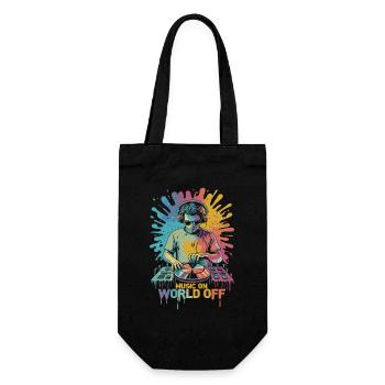 DJ Music On World Off Disc Jockeys - Gift Bag for Bottles - black - Front