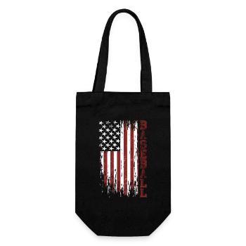 BASEBALL America USA Flag - Gift Bag for Bottles - black - Front