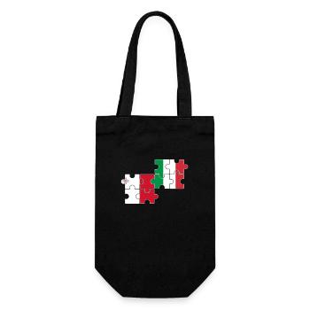 Malta Italien Flagge Italienisch Maltesisch - Geschenkbeutel für Flaschen - Schwarz - Vorne
