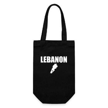 Libanon Vintage Karte Libanesische Libanese - Geschenkbeutel für Flaschen - Schwarz - Vorne