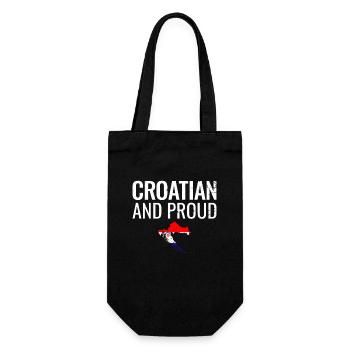 Croate Et Fier Croatie Vintage Drapeau Croatie - Sac à bouteille - noir - Devant
