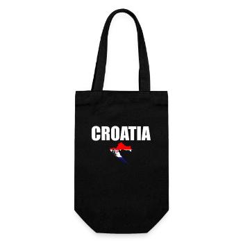 Croatie Croatie Carte Croatie Drapeau Croatie - Sac à bouteille - noir - Devant