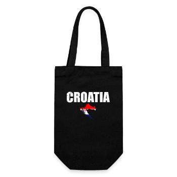 Croatie Vintage Croatie Carte Croates Croates - Sac à bouteille - noir - Devant