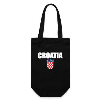 Croatia Coat of arms Croatia Croatian flag Croatia - Gift Bag for Bottles - black - Front