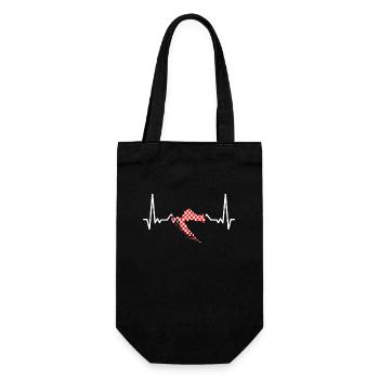 Croatie Carte Heartbeat Croate Drapeau Croatie - Sac à bouteille - noir - Devant