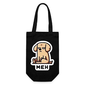 Mimikama MEH-Hund - Geschenkbeutel für Flaschen - Schwarz - Vorne