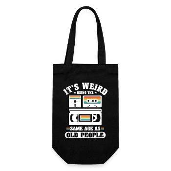 Pensioner Pension 50th 60th Birthday 80s 90s Gift - Gift Bag for Bottles - black - Front