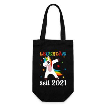 Légendaire depuis 2021 Né anniversaire Licorne - Sac à bouteille - noir - Devant